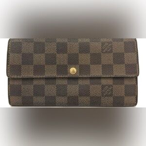 Louis Vuitton Damier Porte Feuille Sarah Long Bifold Wallet